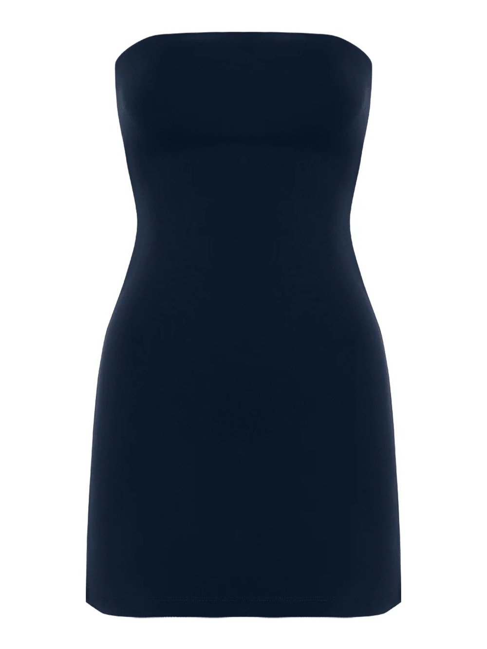 Strapless Navy Mini Dress - Sleek Tube Silhouette